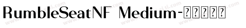 RumbleSeatNF Medium字体转换